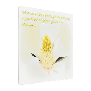 Mathew 5:16 Inspirational Metal Print