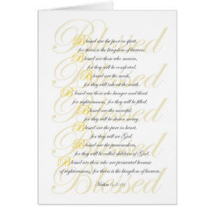 Mathew 5: 3-10 cards
