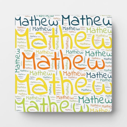 Mathew Plaque