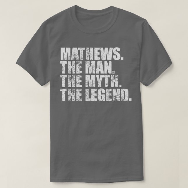 MathewsMathews Family name Mathews last Name Mathe T-Shirt (Design Front)