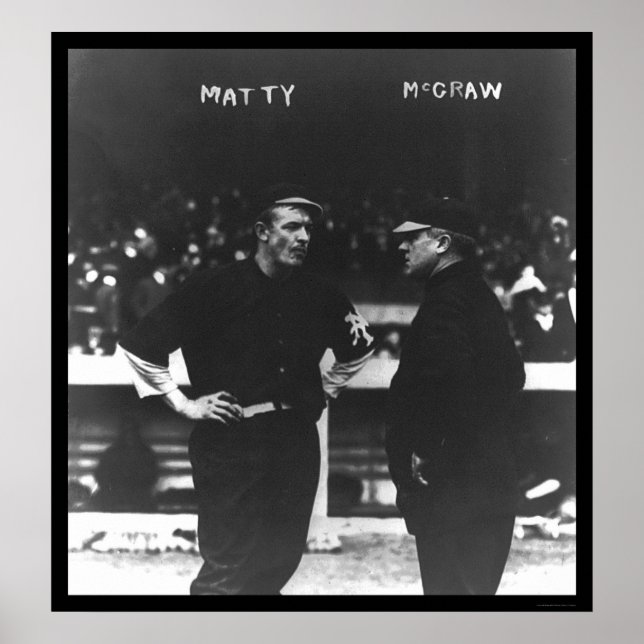 Mathewson McGraw Giants Baseball 1913 Poster (Front)