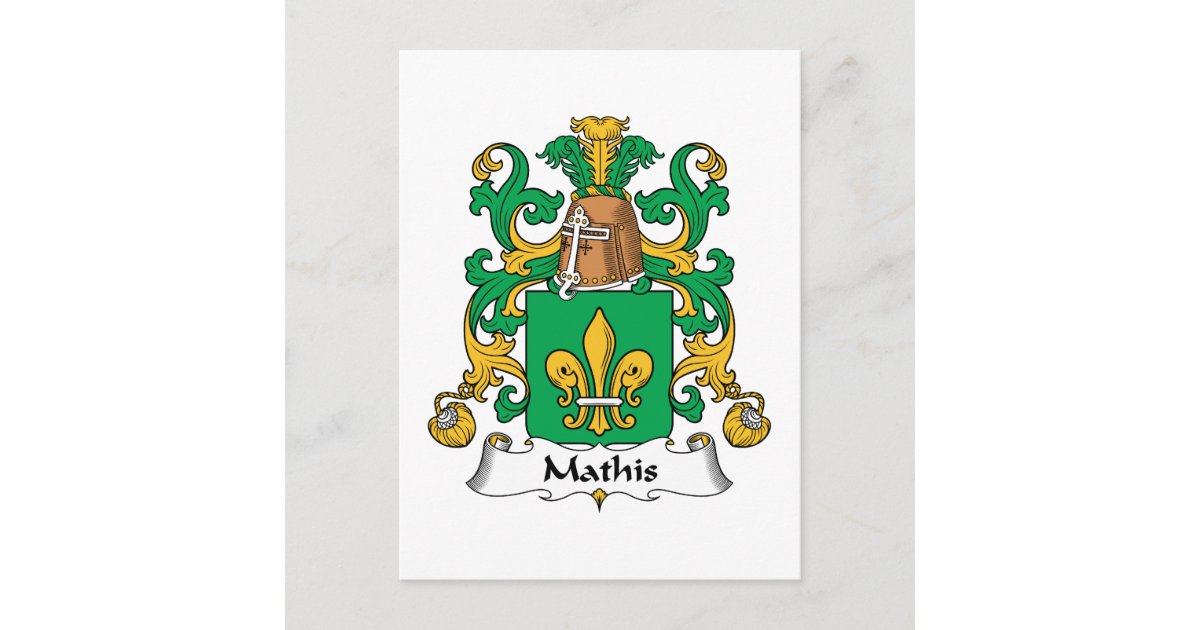 Mathis Family Crest Postcard | Zazzle