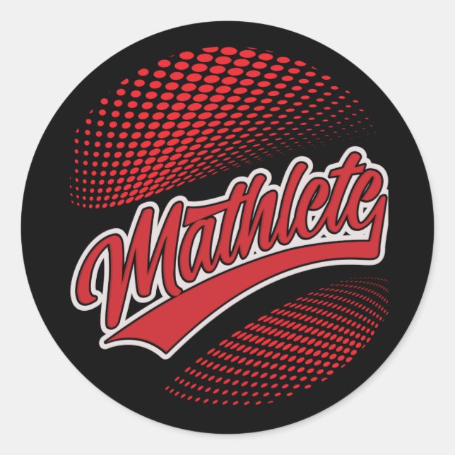 Mathlete  classic round sticker (Front)