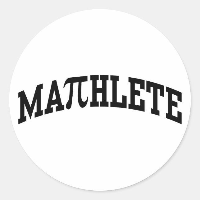 Mathlete Classic Round Sticker (Front)