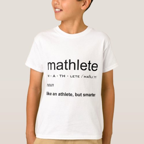 Mathlete Definition Funny Math Nerd Geek T_Shirt