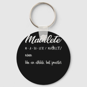 Mathlete Definition Math Nerd Geek Keychain
