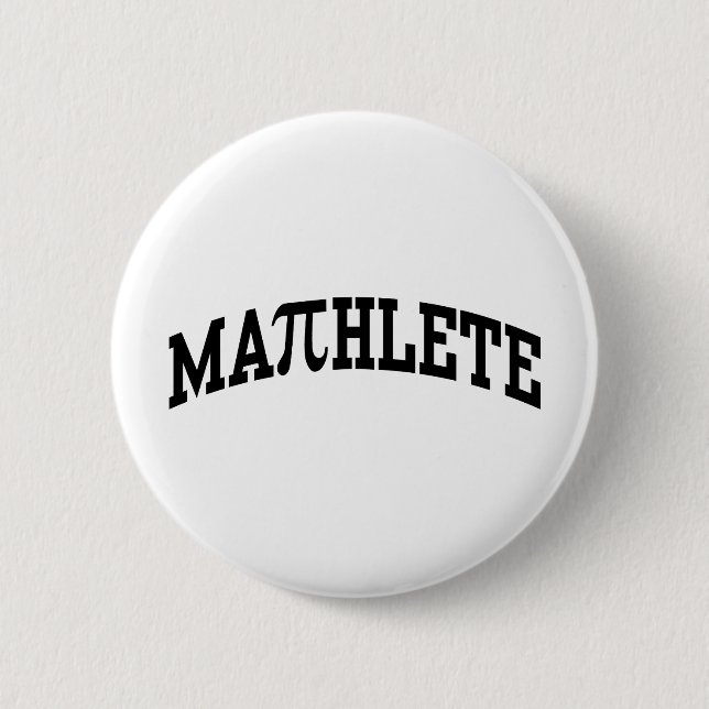 Mathlete Pinback Button (Front)