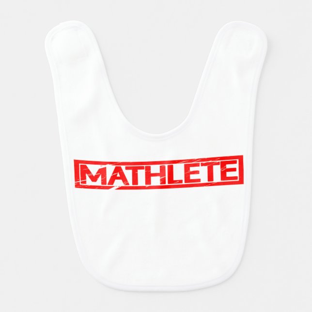 Mathlete Stamp Baby Bib (Front)