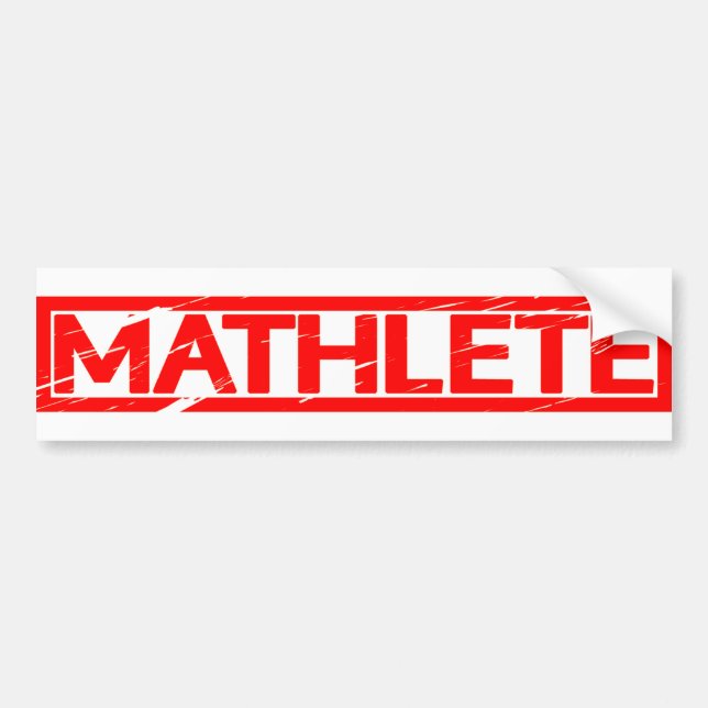 Mathlete Stamp Bumper Sticker (Front)