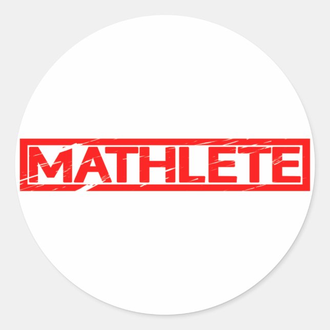 Mathlete Stamp Classic Round Sticker (Front)