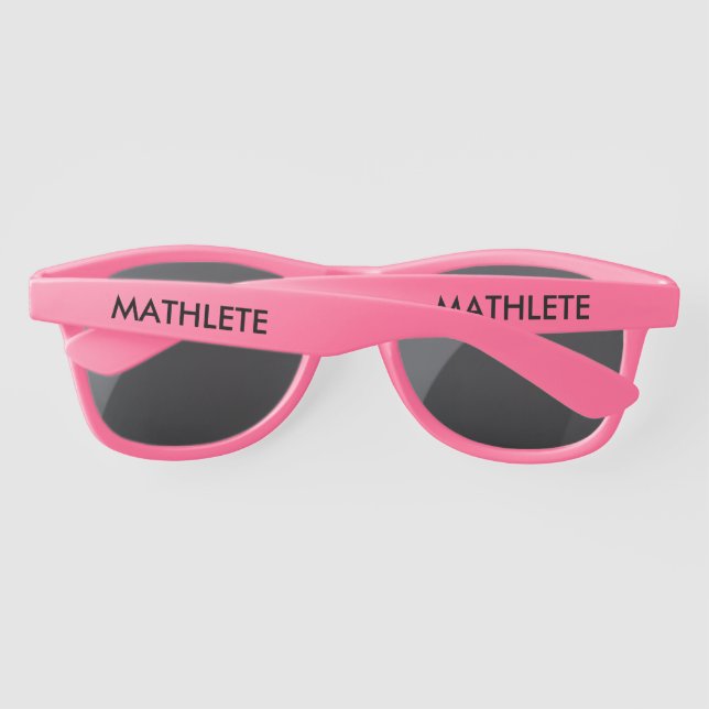 MATHLETE typography math themed Sunglasses (Back)