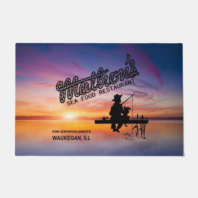 Mathon's Sea Food Restaurant, Waukegan, Illinois Doormat (Front)