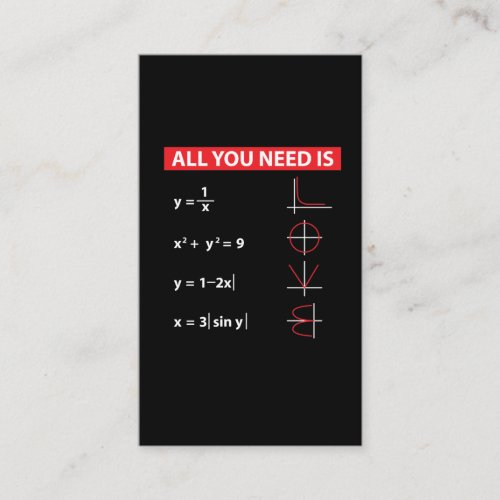 Maths Algebra Mathematics Teacher Gift Idea Business Card