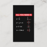 Maths Algebra Mathematics Teacher Gift Idea Business Card<br><div class="desc">All You Need Is Love Math. A nice Gift Idea for a mathematician Student and Math Teacher.</div>