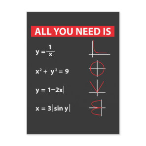 Maths Algebra Mathematics Teacher Gift Idea Postcard