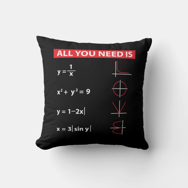 Maths Algebra Mathematics Teacher Gift Idea Throw Pillow (Front)