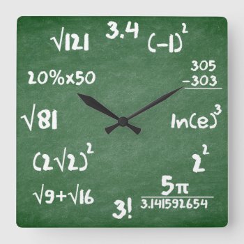Maths Clock For Mathematics Lovers by srk4you at Zazzle