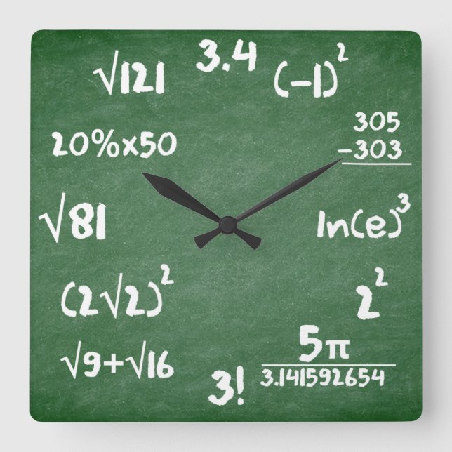 Maths Clock for Mathematics Lovers (Front)