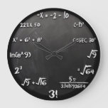 Maths Equation Clock (black) at Zazzle