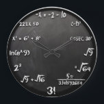 Maths Equation Clock (Black)<br><div class="desc">This is how geeks see the time! Inspired from The Big Bang Theory's Sheldon Cooper. Some might also call it Sheldon Cooper Clock :D</div>