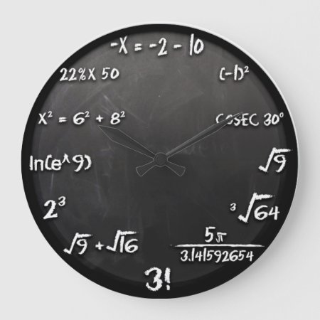 Maths Equation Clock (black)