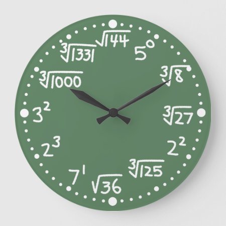 Maths Exponents Square And Cube Roots Wall Clock