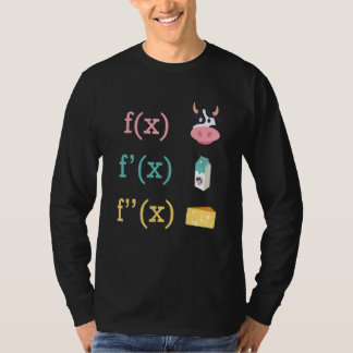 Maths Fun Cow Milk Cheese Derivation Infinity Calc T-Shirt