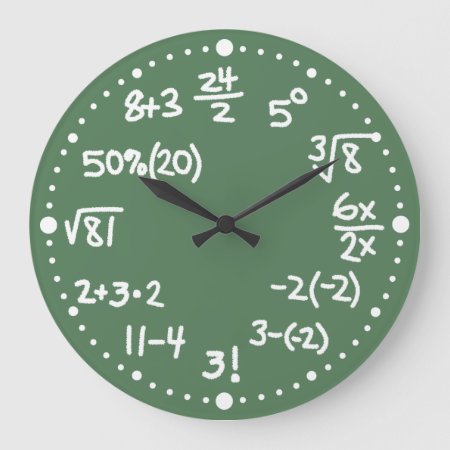 Maths Mathematical Equations Clock Version Two