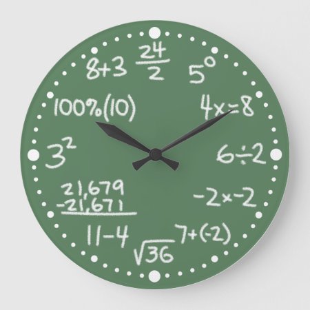 Maths Mathematical Equations Clock With Minutes