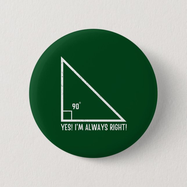 Maths / Mathematics Teacher Funny Button (Front)