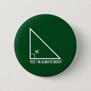 Maths / Mathematics Teacher Funny Button