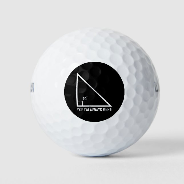 Maths / Mathematics Teacher Funny Golf Balls (Front)
