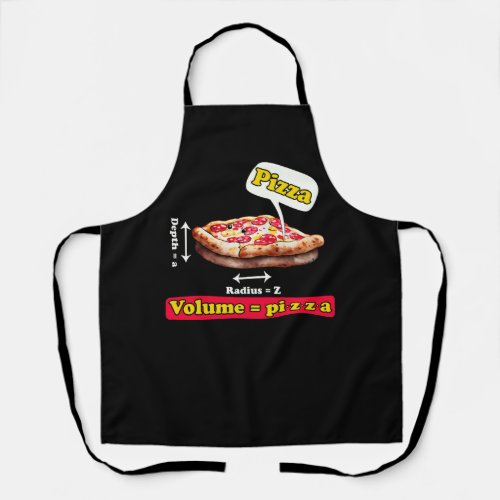 Maths Nerd Pizza Lovers Math Teacher Volume Formul Apron