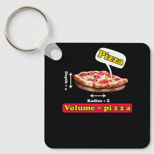 Maths Nerd Pizza Lovers Math Teacher Volume Formul Keychain