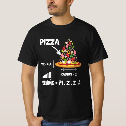 Maths Nerd Pizza Lovers Volume Formula Geek Math T T_Shirt