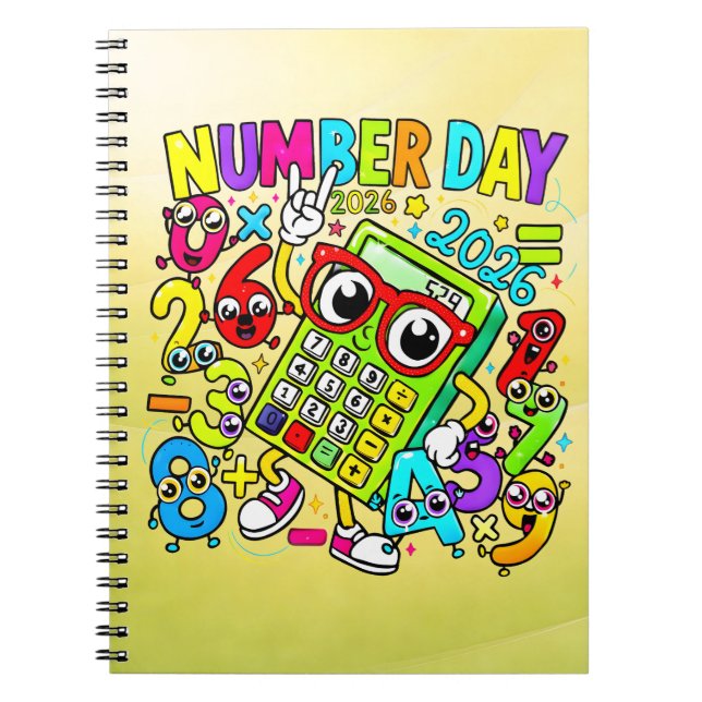Maths Number Day Notebook for Primary School (Front)