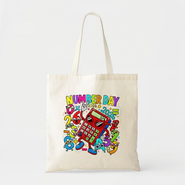 Maths Number Day Tote Bag for School (Front)