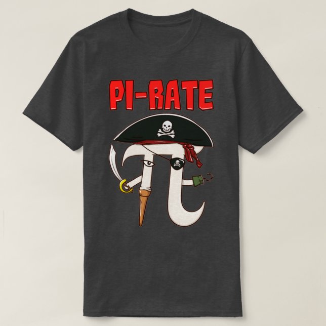 Maths Pi Rate International PI Day T-Shirt (Design Front)
