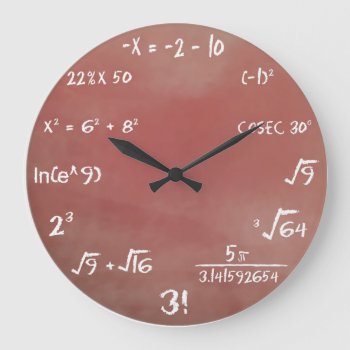 Maths Quiz Wall Clock by srk4you at Zazzle