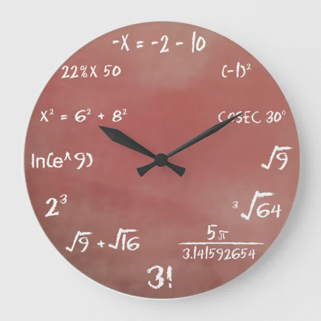 Maths Quiz Wall Clock Zazzle