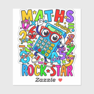 Maths Rock Star Sticker for Kids UK