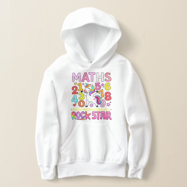 Maths Rockstar Colorful Numbers Hoodie (Laydown)