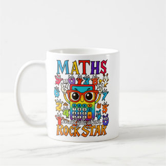 Maths Rockstar Cute Calculator Mug