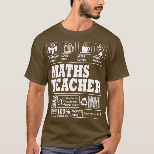 Maths Teacher T_Shirt