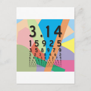 Maths: the colorful mathematical constant of Pi Postcard