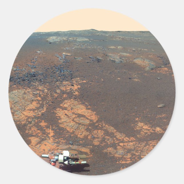 Matijevic Hill Panorama From Mars Rover Classic Round Sticker (Front)