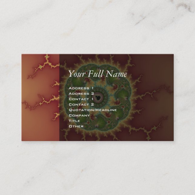 Matilda21a - Fractal Art Business Card (Front)