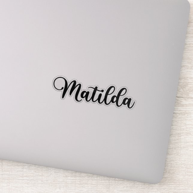 Matilda Name - Handwritten Calligraphy Sticker (Detail)