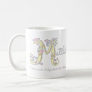 Matilda name meaning monogram M mug