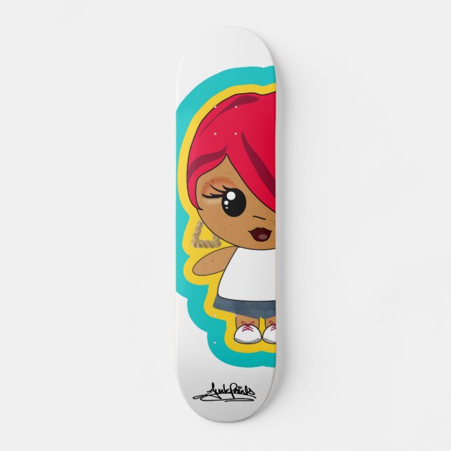 MATILDA RED HEAD SKATEBOARD DECK (Front)